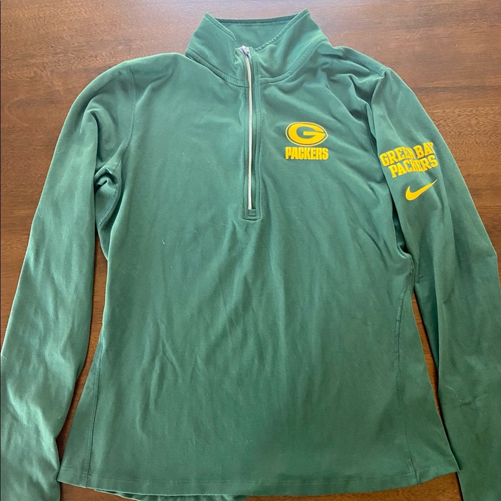 Nike Green Bay Packers Quarter Zip Jacket